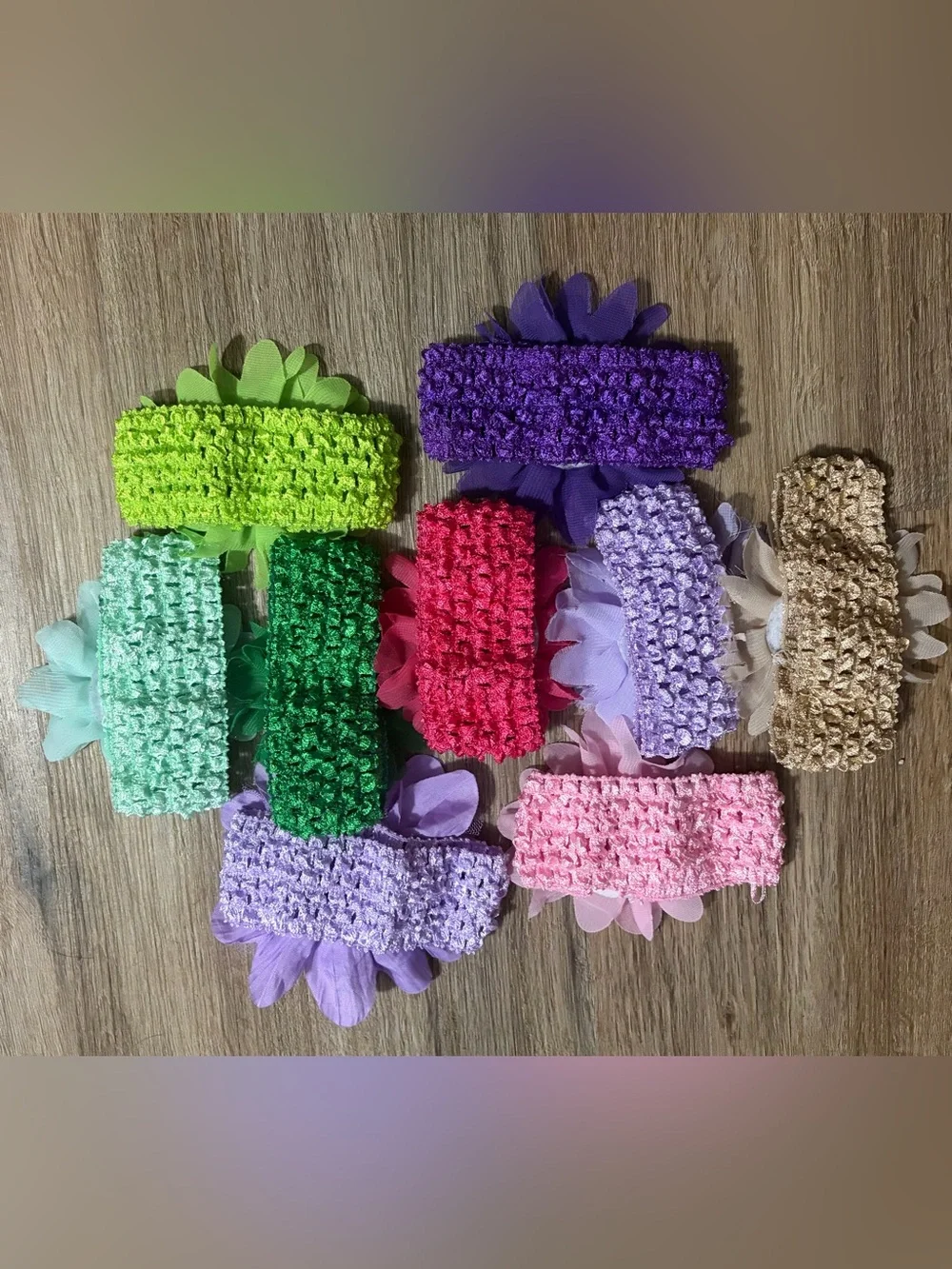 Floral Stretch Headbands - Multi-Color Set of 9